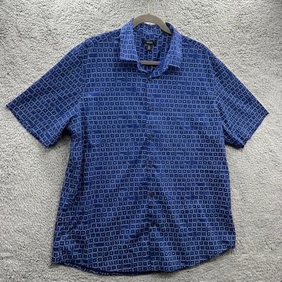 Alfani Men's XL Short Sleeve Button Up Computer Keyboard Shirt Unique Casual EUC - Picture 5 of 10